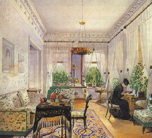Дамская гостиная, 1840-е гг.