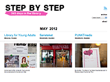 Step by step. 365 days in a library        